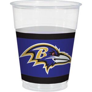 NFL Ravens 25-Pack Plastic Cups 16oz Party Like a Champion with Baltimore Spirit